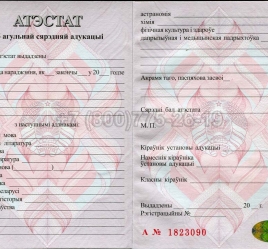 Аттестат о Полном Среднем Образовании Беларуси 2022г в Волжске